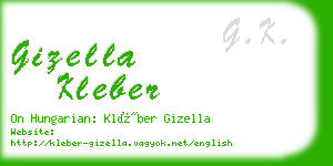 gizella kleber business card
